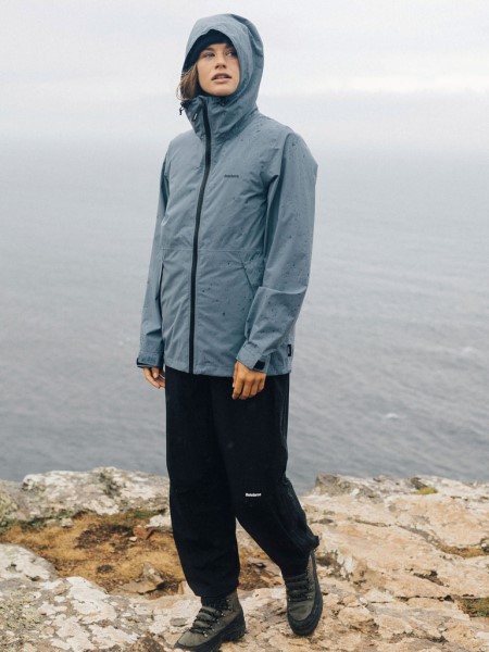 The Rainbird Waterproof Jacket Blue Steel Finisterre