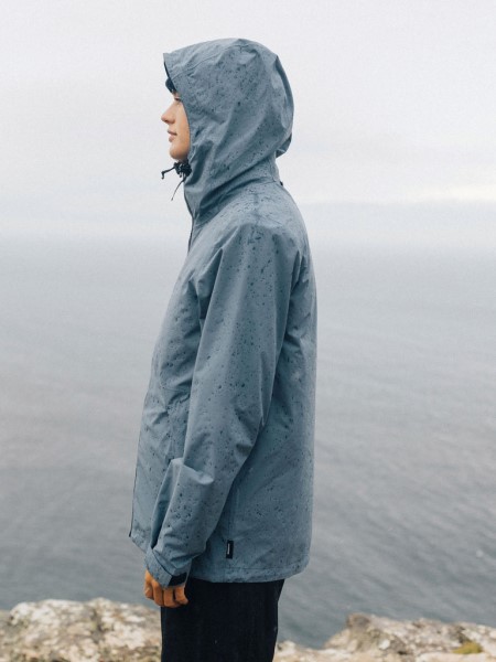 The Rainbird Waterproof Jacket Blue Steel Finisterre
