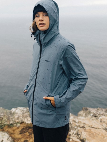The Rainbird Waterproof Jacket Blue Steel Finisterre