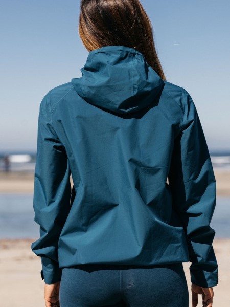 Finisterre Kingfisher Blue The Rainbird Waterproof Jacket