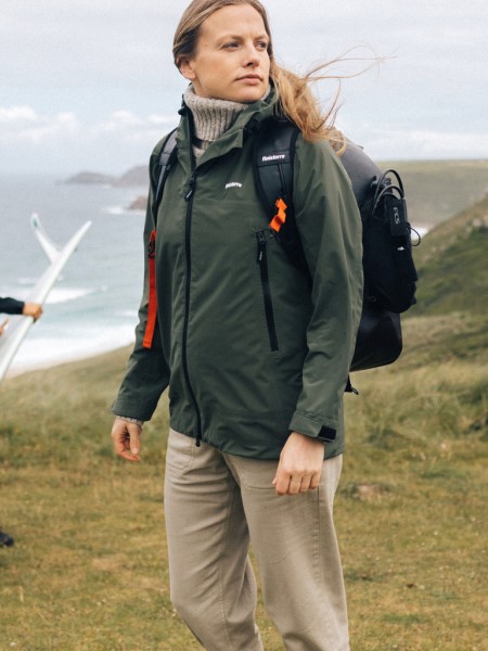 Women's Stormbird Waterproof Jacket Finisterre Olive