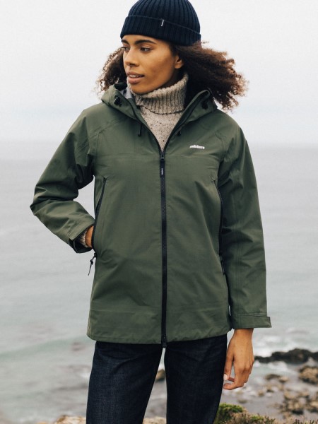 Women's Stormbird Waterproof Jacket Finisterre Olive