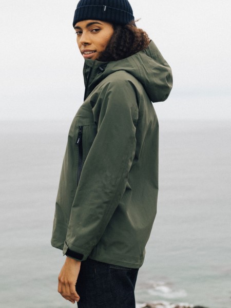 Women's Stormbird Waterproof Jacket Finisterre Olive