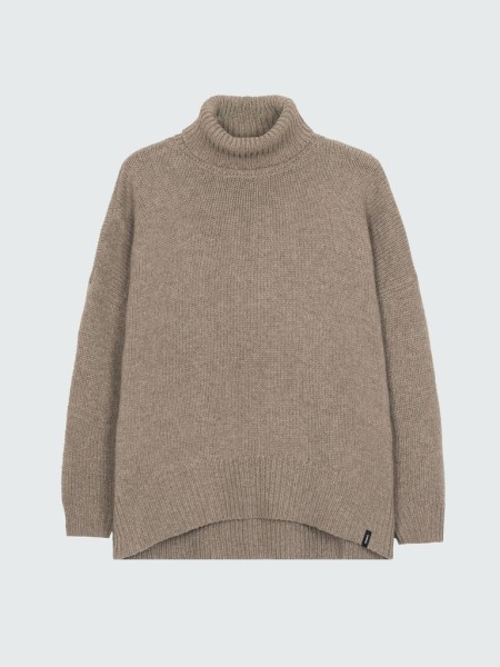 Finisterre Eyre Roll Neck Knit Jumper Dark Oatmeal