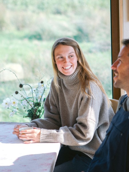 Finisterre Eyre Roll Neck Knit Jumper Dark Oatmeal