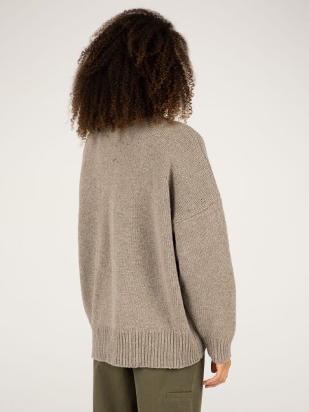 Finisterre Eyre Roll Neck Knit Jumper Dark Oatmeal