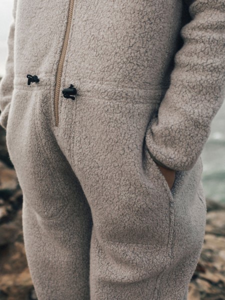 Oatmeal Budock Fleece Jumpsuit Finisterre