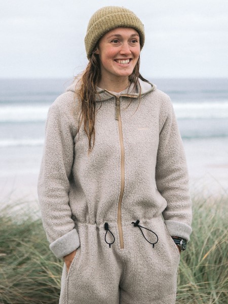 Oatmeal Budock Fleece Jumpsuit Finisterre