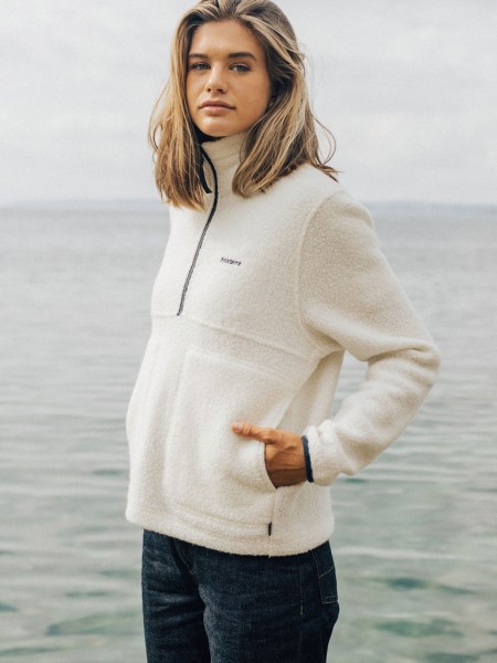 Budock Wool Smock Fleece Ecru Finisterre