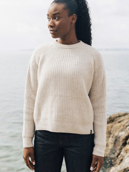 Finisterre Mora Knit Jumper Ecru