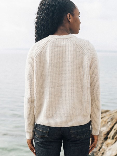 Finisterre Mora Knit Jumper Ecru