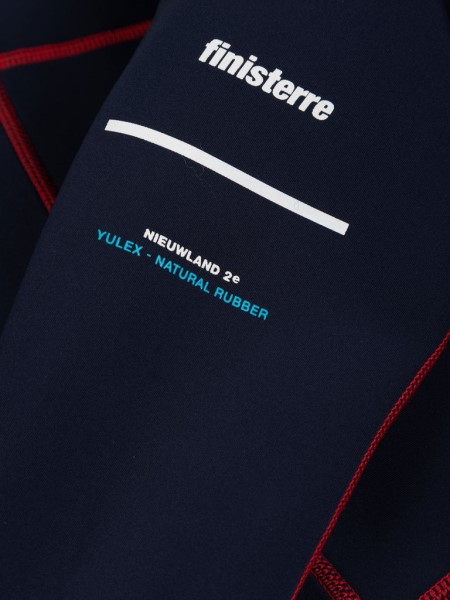 Ink/Red Nieuwland 2e Yulex Long Sleeve Swimsuit Finisterre