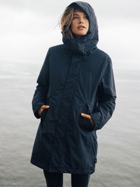 Finisterre Solus Waterproof Parka Jacket Navy