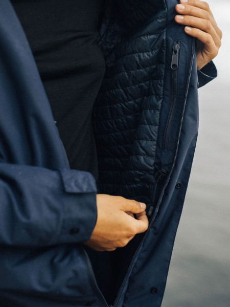 Finisterre Solus Waterproof Parka Jacket Navy