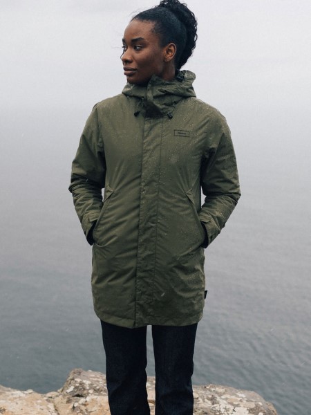 Solus Waterproof Parka Jacket Dark Olive Finisterre