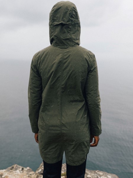 Solus Waterproof Parka Jacket Dark Olive Finisterre