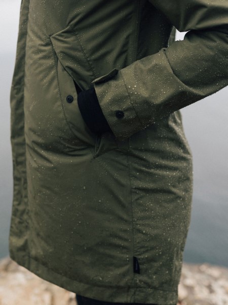 Solus Waterproof Parka Jacket Dark Olive Finisterre