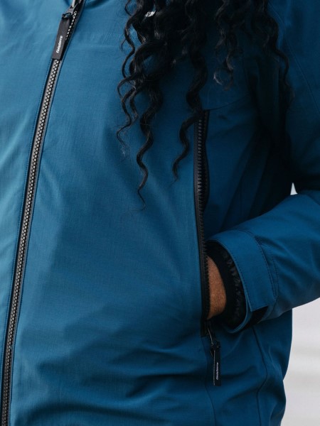 Finisterre Women's Stormbird Waterproof Jacket Kingfisher