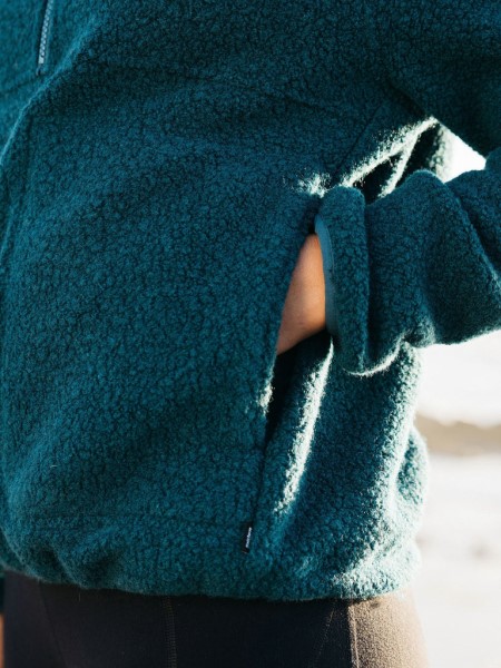 Finisterre Kingfisher Budock Wool Smock Fleece