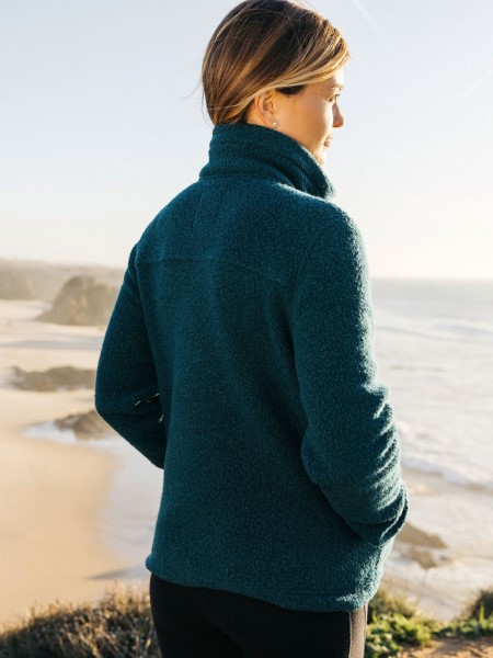 Finisterre Kingfisher Budock Wool Smock Fleece