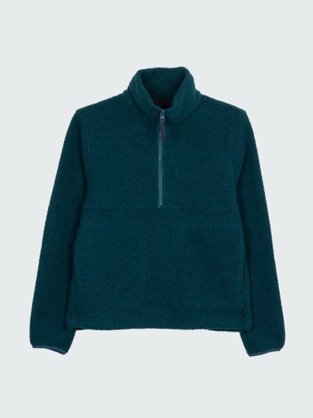 Finisterre Kingfisher Budock Wool Smock Fleece