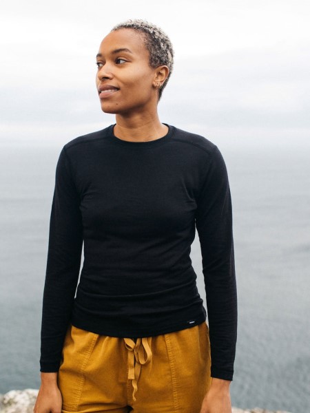 Finisterre Zephyr Merino Wool Base Layer Black