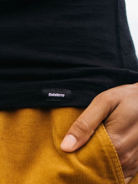 Finisterre Zephyr Merino Wool Base Layer Black