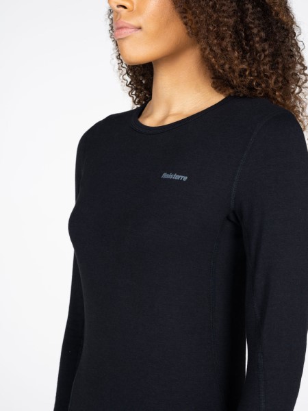 Black Vela Bamboo Long Sleeve Base Layer Finisterre