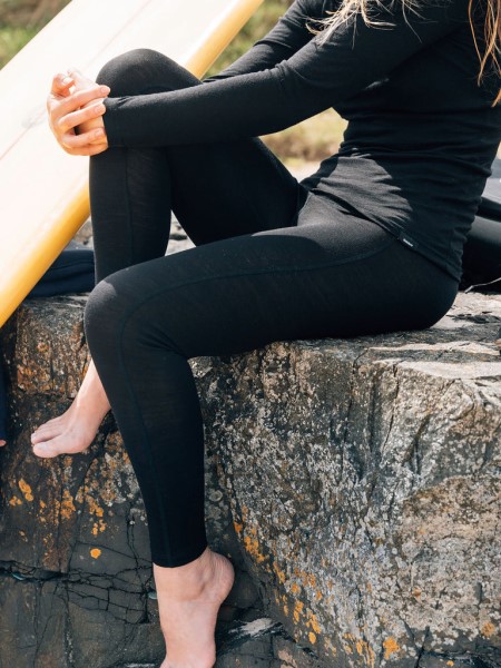 Black Finisterre Zephyr Merino Wool Leggings