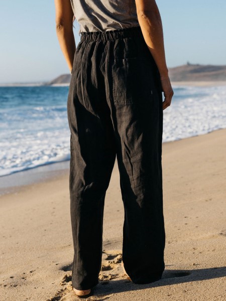 Finisterre Fawkes Linen Trouser Black