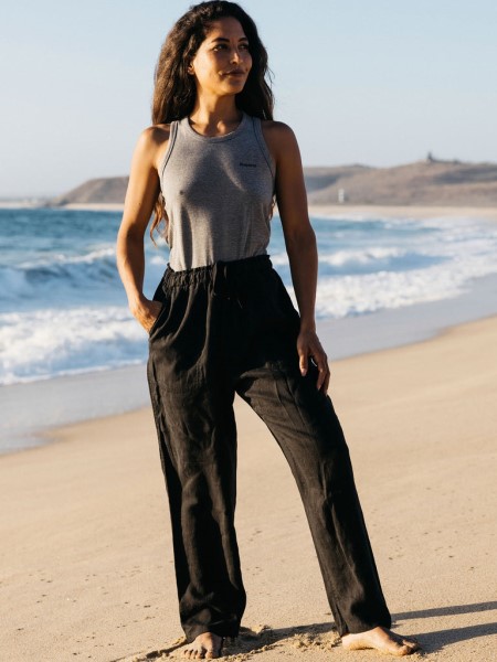 Finisterre Fawkes Linen Trouser Black