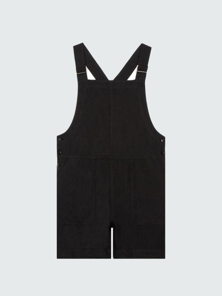 Hale Linen Playsuit Black Finisterre