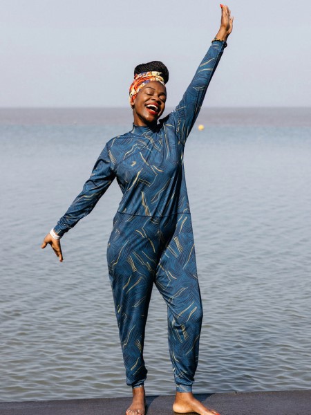 Into The Sea' Seasuit Geometric Print Finisterre